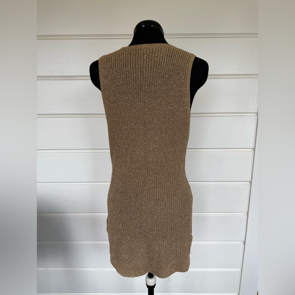 Ralph Lauren Metallic Gold Knit Top/Dress - Picture 3 of 6